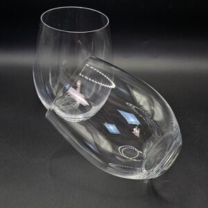 Set of 2 Riedel Stemless The O Wine‎ Tumbler Cabernet/Merlot Glasses